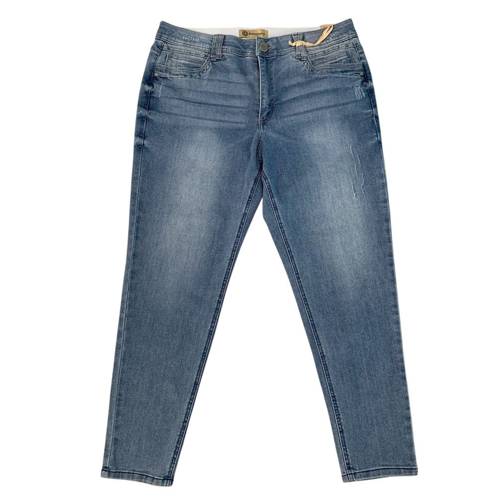 Democracy Ab Technology Womens Size 16 Light Wash Ankle Jeans NWT Stretch Denim